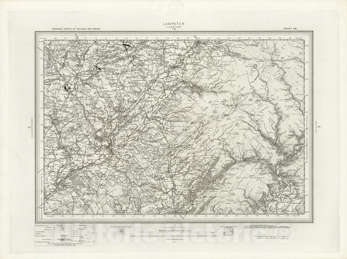 Historic Map : 195 Lampeter 1899 - Vintage Wall Art
