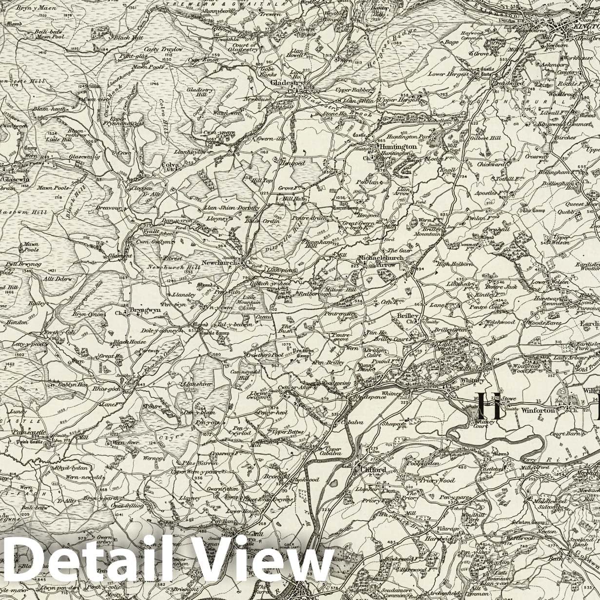 Hay - Survey Map, 1898 - Ordnance Survey England Topographic Print