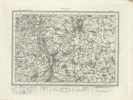 Historic Map : 199 Worcester 1898 - Vintage Wall Art