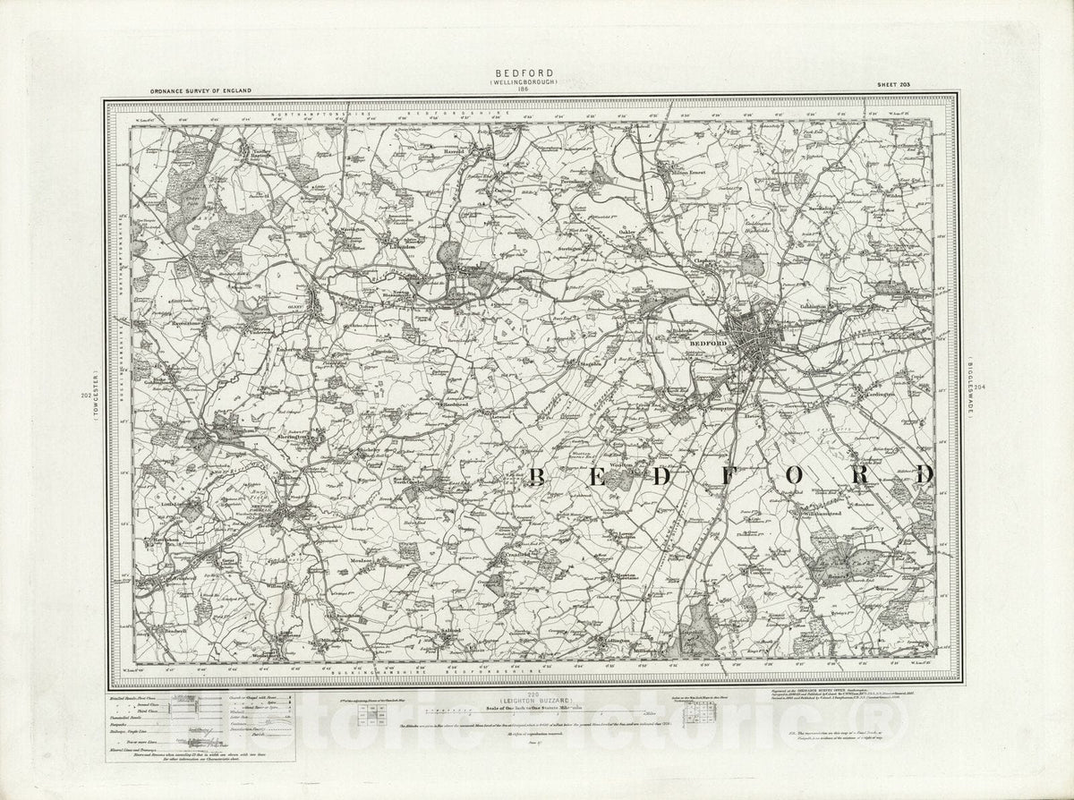 Historic Map : 203 Bedford 1896 - Vintage Wall Art