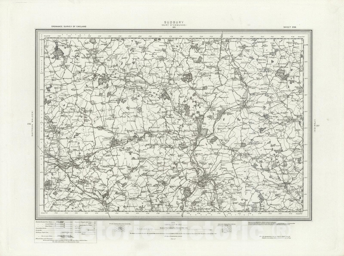 Historic Map : 206 Sudbury 1895 - Vintage Wall Art