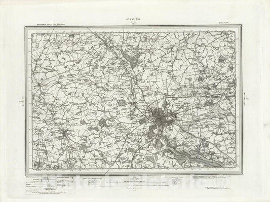 Historic Map : 207 Ipswich 1896 - Vintage Wall Art