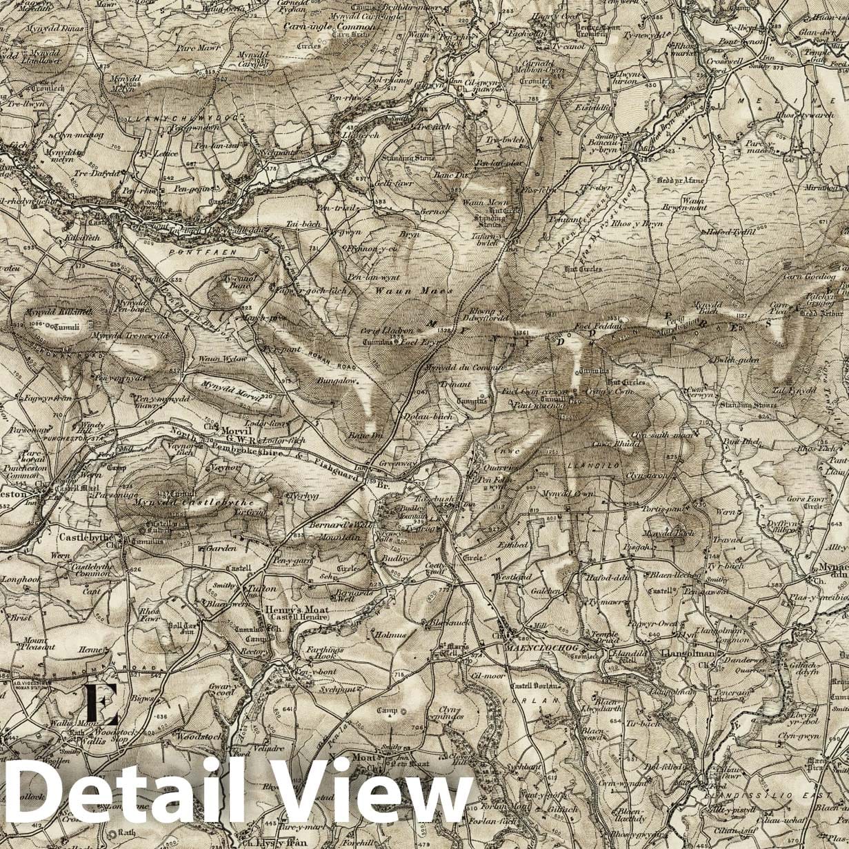 Cardigan - Survey Map, 1898 - Ordnance Survey England
