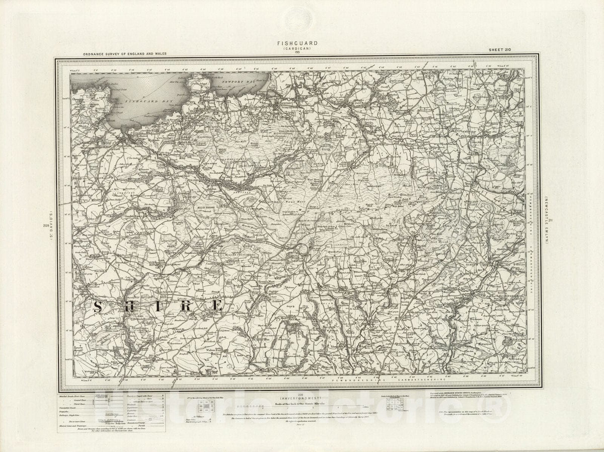 Historic Map : 210 Cardigan 1898 - Vintage Wall Art
