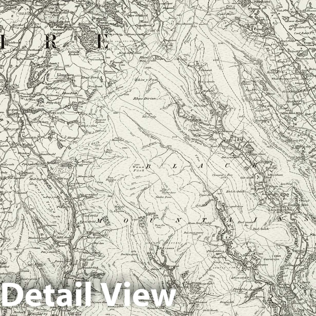 Talgarth - Survey Map, 1896 - Ordnance Survey England