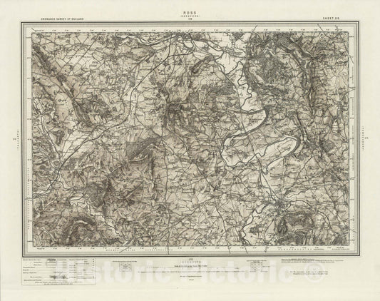 Historic Map : 215 Ross (Hills) 1898 - Vintage Wall Art
