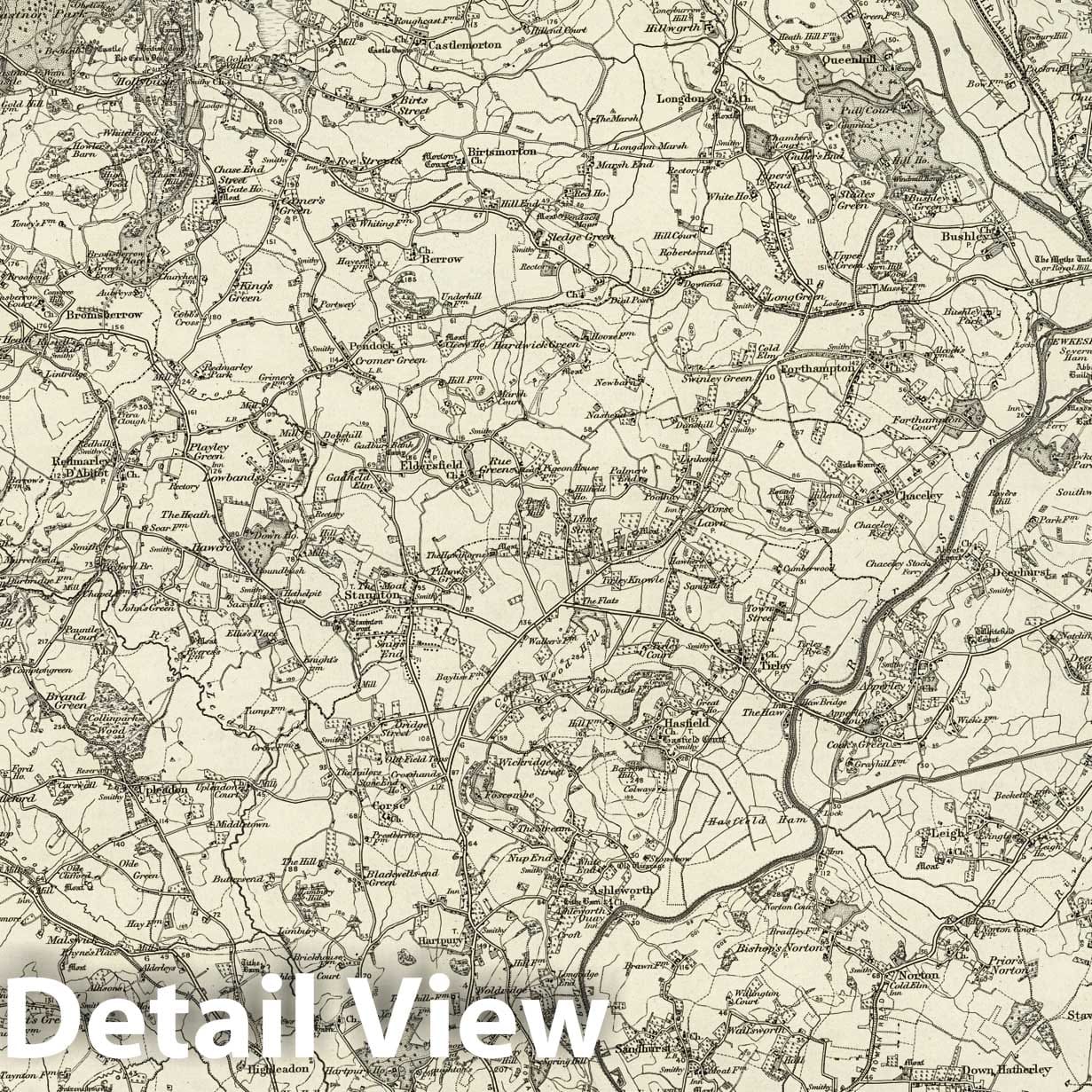 Tewksbury - Survey Map, 1898 - Ordnance Survey England