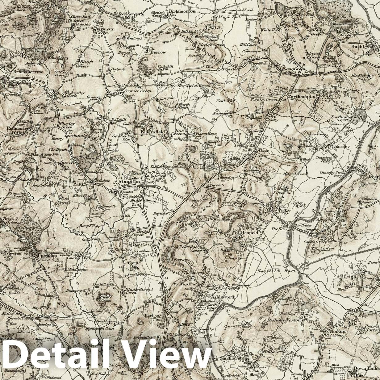 Tewksbury - Survey Map, 1898 - Ordnance Survey England