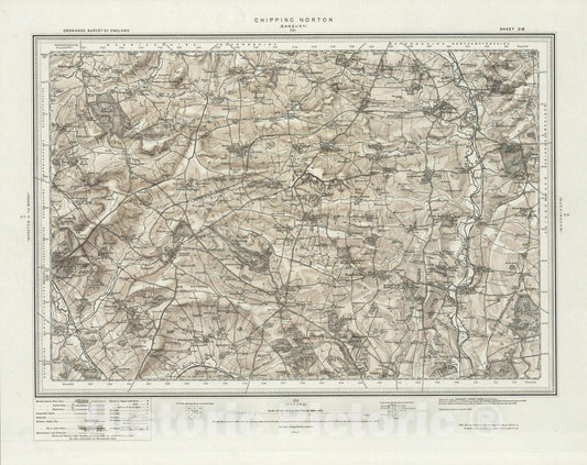 Historic Map : 218 Chipping Norton (Hills) 1896 - Vintage Wall Art