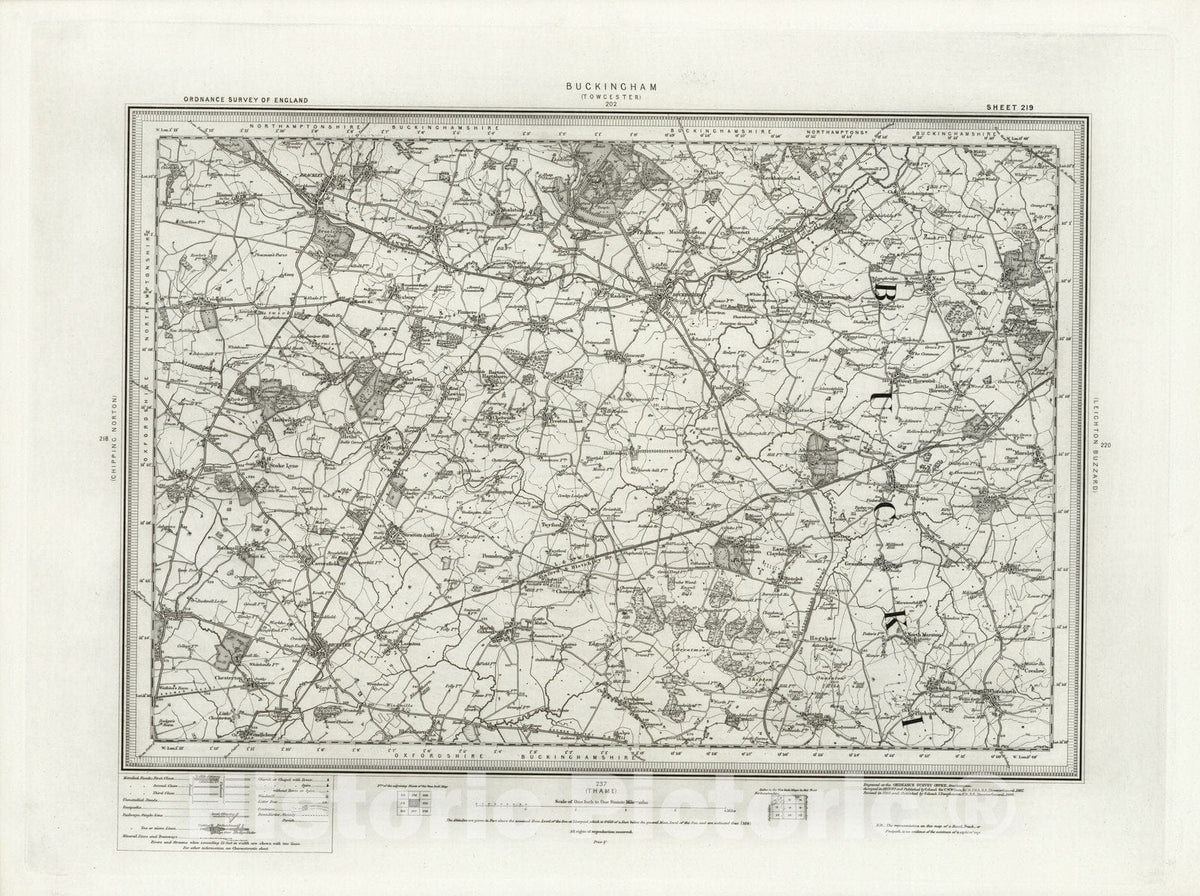 Historic Map : 219 Buckingham 1896 - Vintage Wall Art