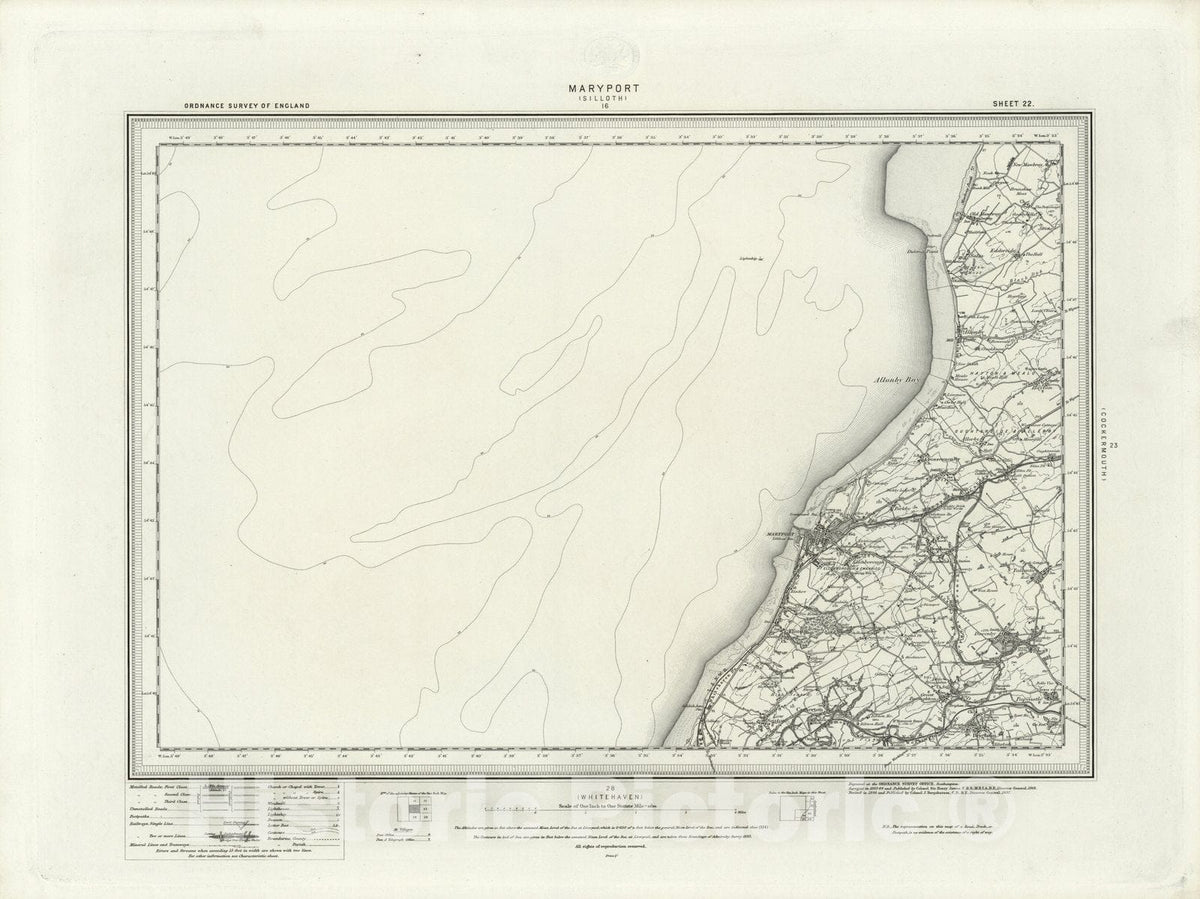 Historic Map : 22 Maryport 1897 - Vintage Wall Art