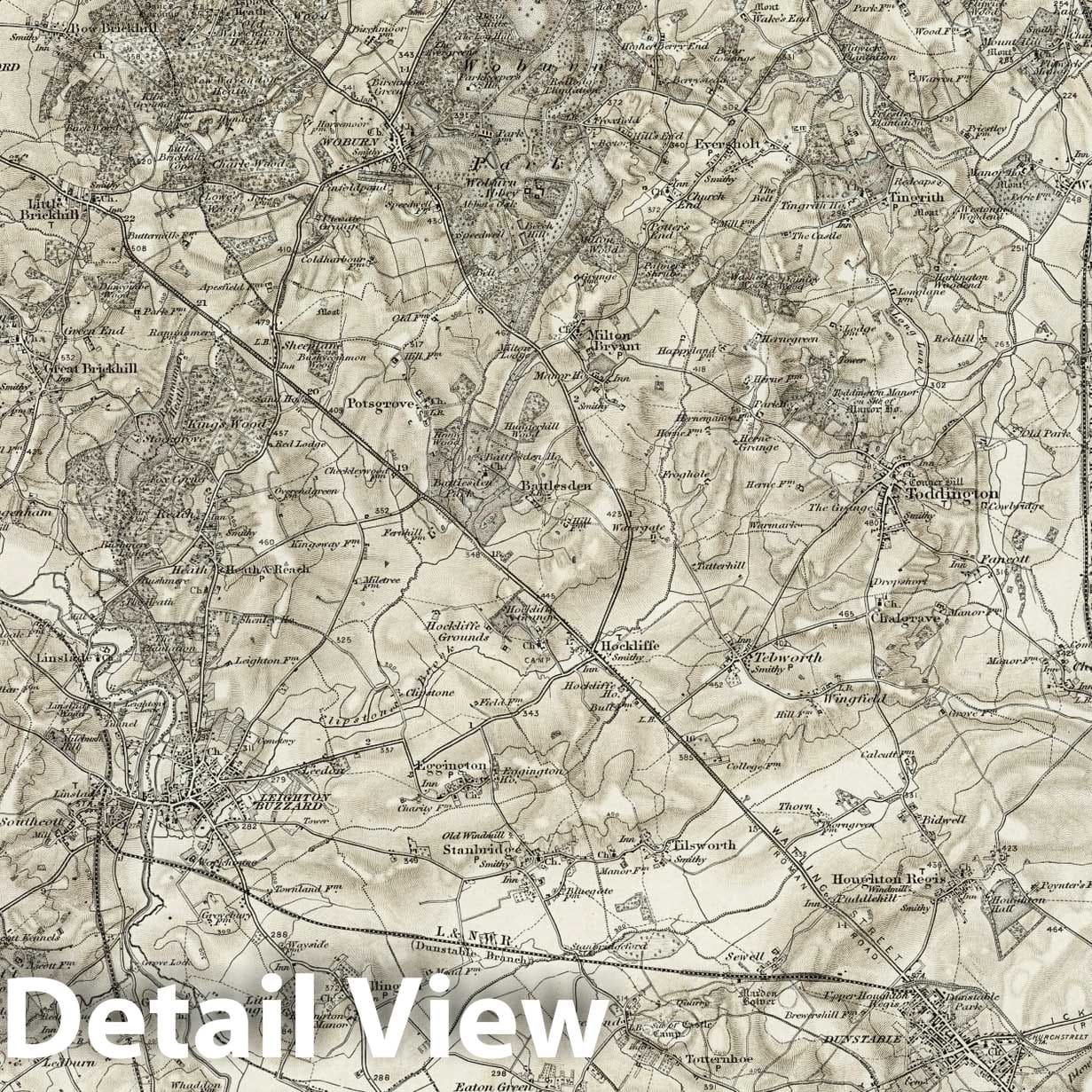 Leighton Buzzard - Survey Map, 1904 - Ordnance Survey