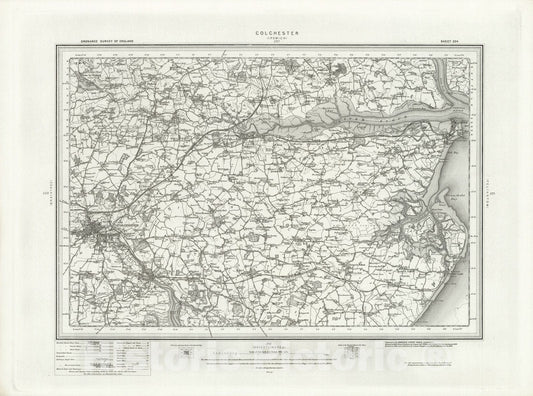 Historic Map : 224 Colchester 1896 - Vintage Wall Art