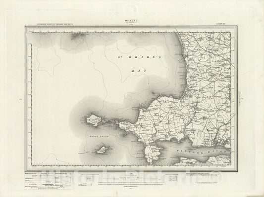 Historic Map : 227 Milford 1898 - Vintage Wall Art