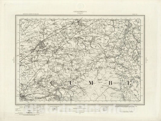 Historic Map : 23 Cockermouth 1897 - Vintage Wall Art