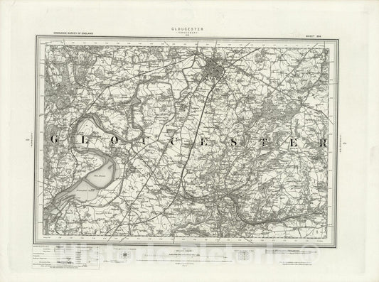 Historic Map : 234 Gloucester 1898 - Vintage Wall Art