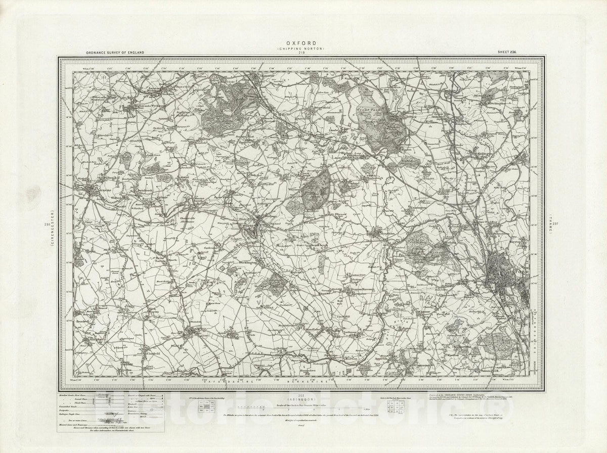 Historic Map : 236 Oxford 1896 - Vintage Wall Art