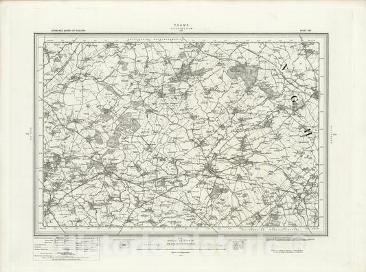 Historic Map : 237 Thame 1896 - Vintage Wall Art