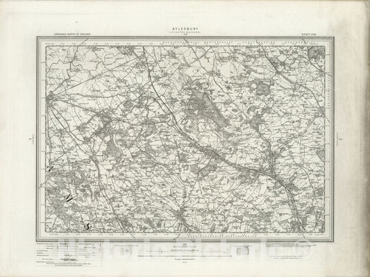 Historic Map : 238 Aylesbury 1896 - Vintage Wall Art