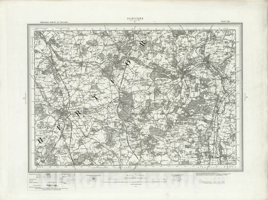 Historic Map : 239 Hertford 1896 - Vintage Wall Art