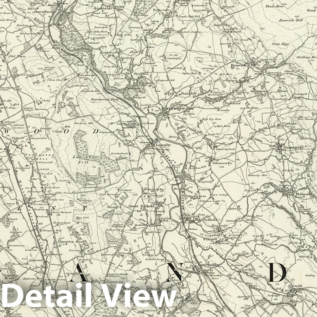 Historic Map : 24 Penrith 1897 - Vintage Wall Art