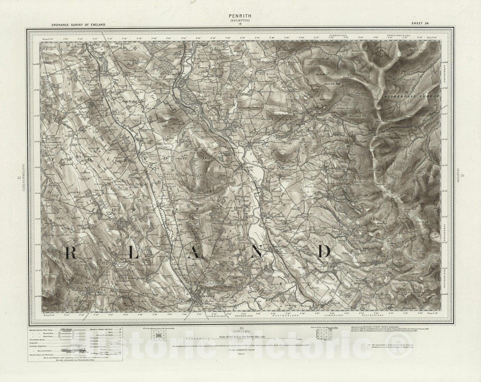 Historic Map : 24 Penrith (Hills) 1897 - Vintage Wall Art