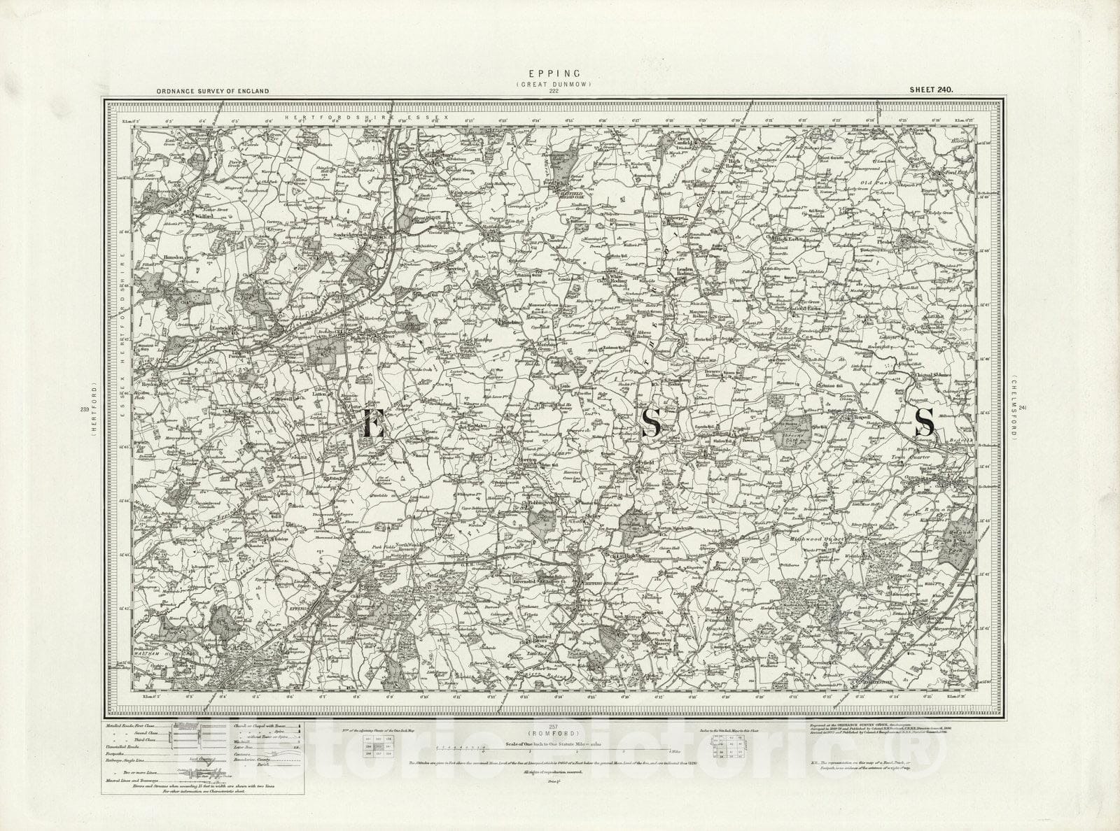 Historic Map : 240 Epping 1896 - Vintage Wall Art