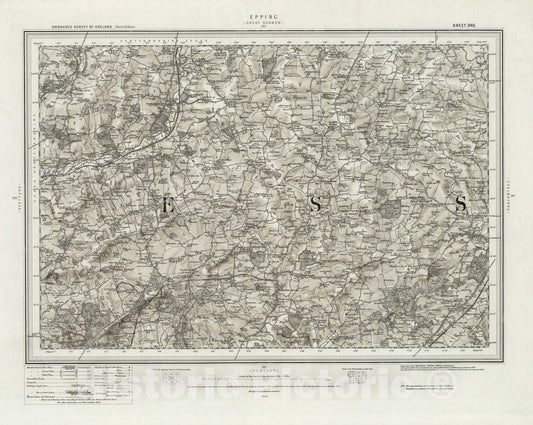 Historic Map : 240 Epping (Hills) 1905 - Vintage Wall Art