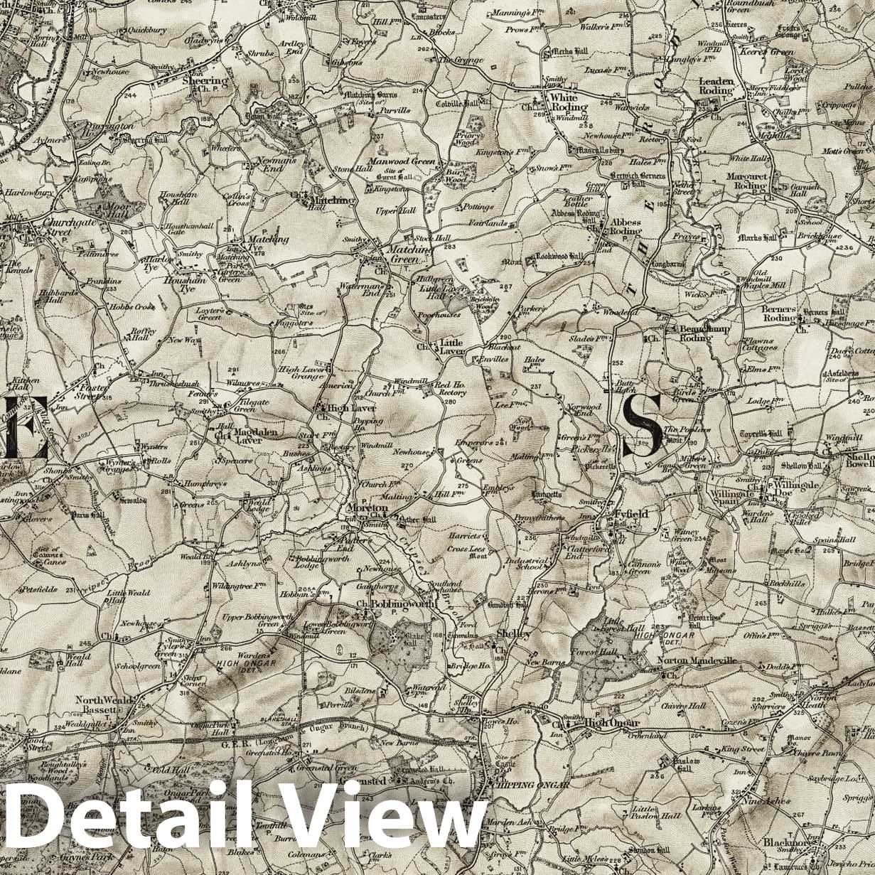 Epping - Survey Map, 1905 - Ordnance Survey of England