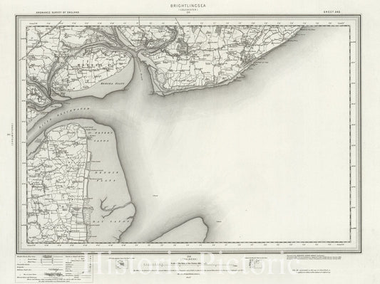 Brightlingsea, England - Survey Map, 1895 - Ordnance Survey Topographic Print