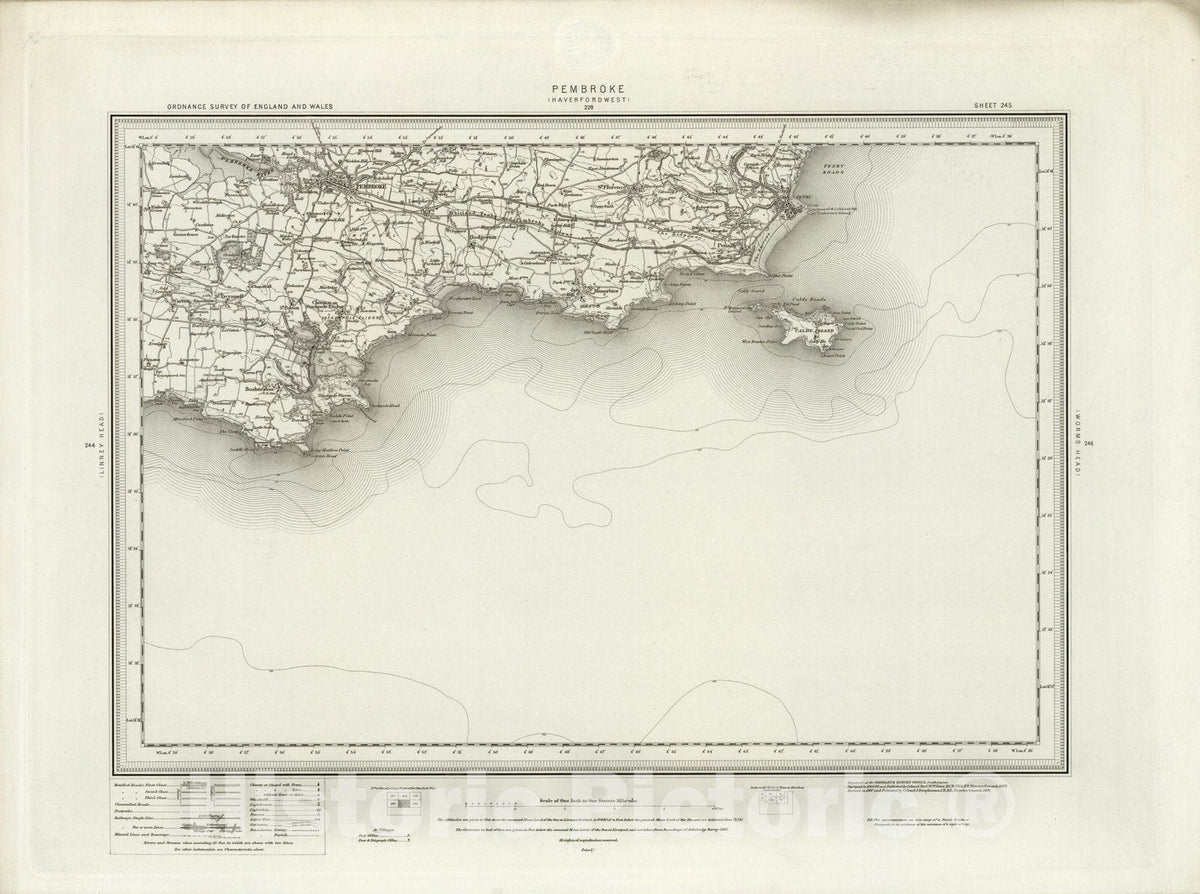 Historic Map : 245 Pembroke 1898 - Vintage Wall Art