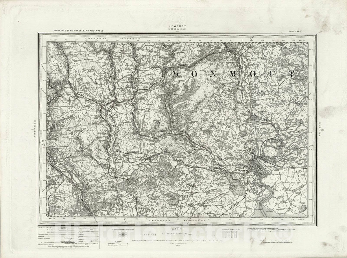 Historic Map : 249 Newport 1897 - Vintage Wall Art