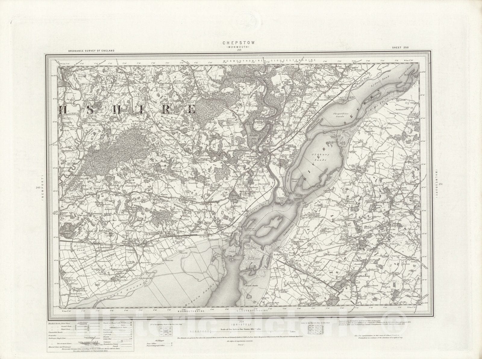Historic Map : 250 Chepstow 1897 - Vintage Wall Art