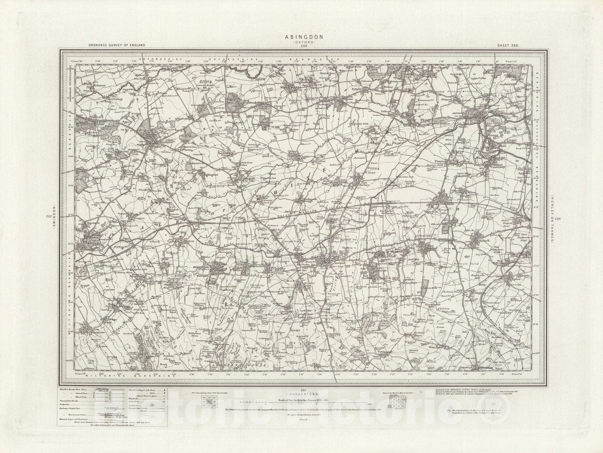 Historic Map : 253 Abingdon 1895 - Vintage Wall Art