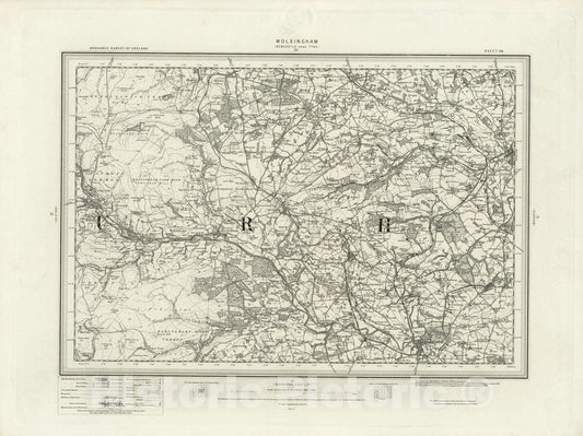 Historic Map : 26 Wolsingham 1898 - Vintage Wall Art