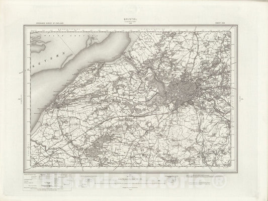 Historic Map : 264 Bristol 1898 - Vintage Wall Art