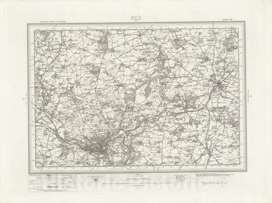 Historic Map : 265 Bath 1898 - Vintage Wall Art