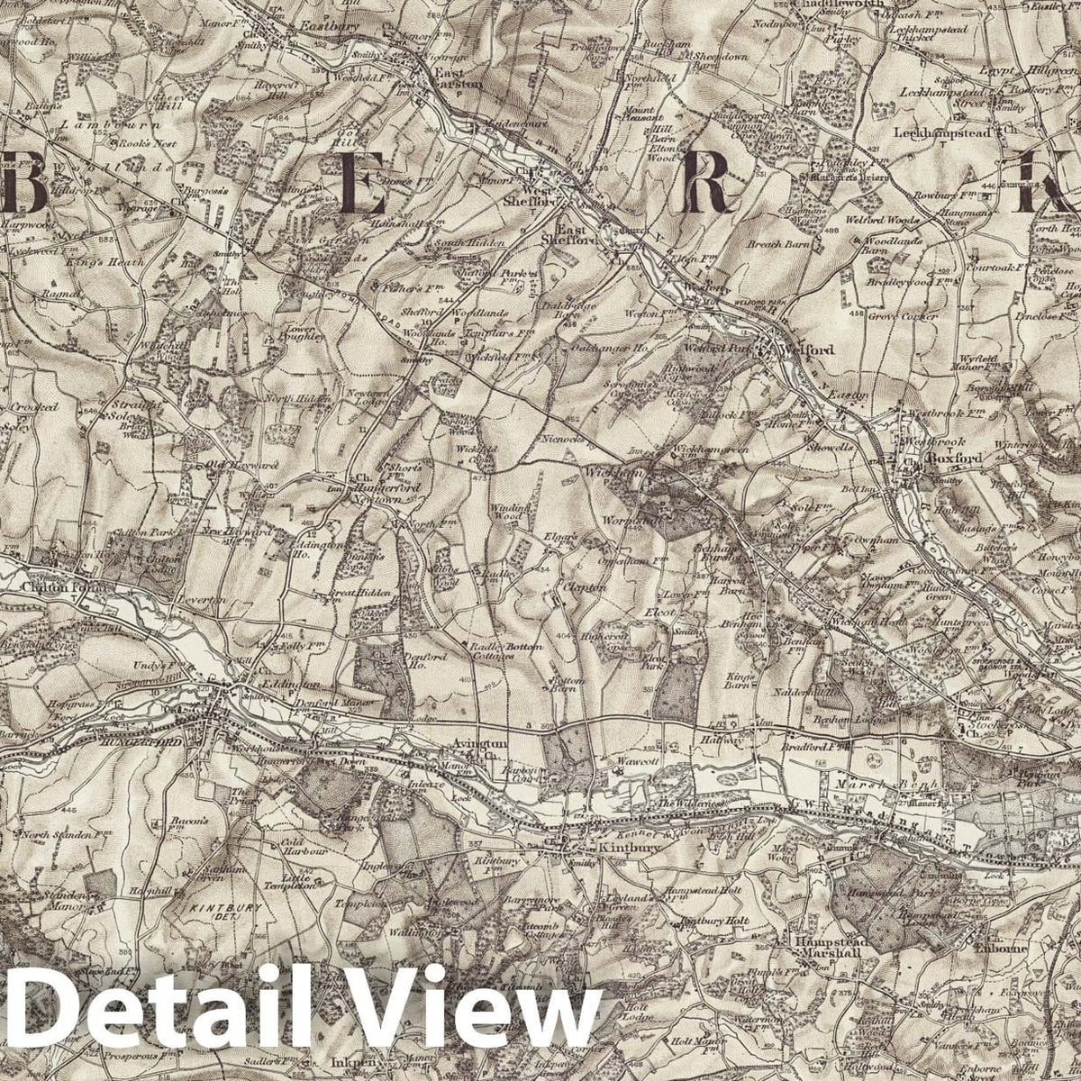 Hungerford - Survey Map, 1903 - Ordnance Survey Topographic Print