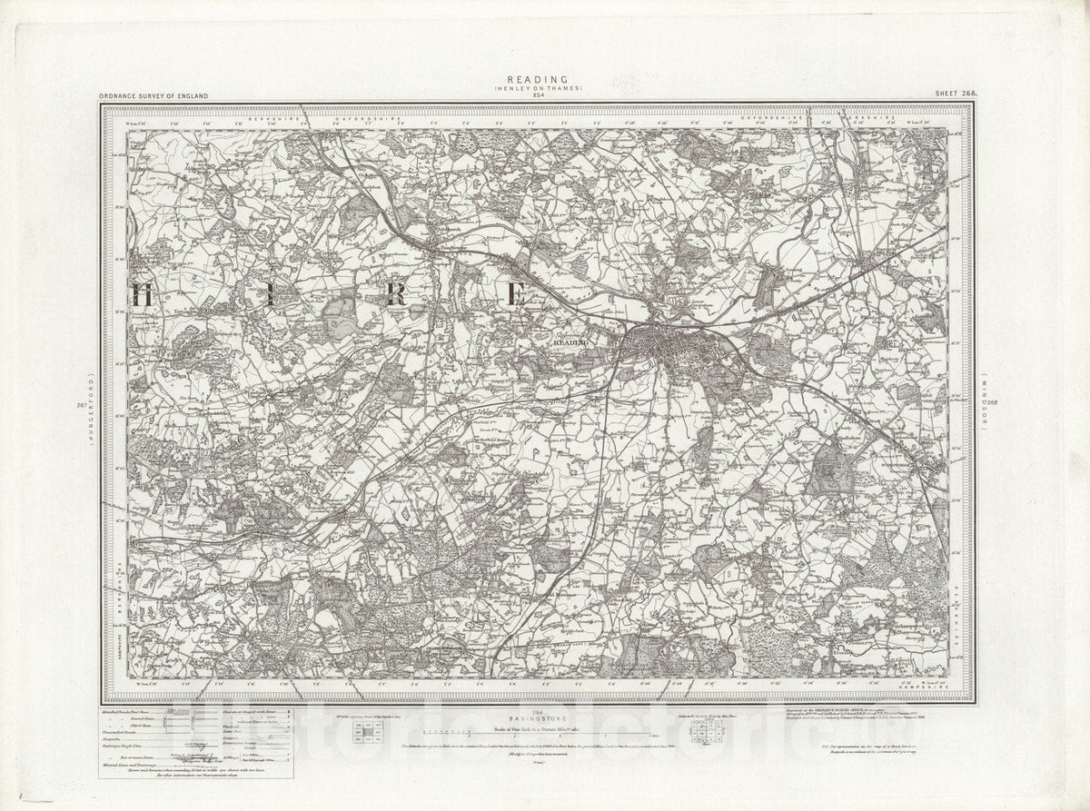 Historic Map : 268 Reading 1896 - Vintage Wall Art