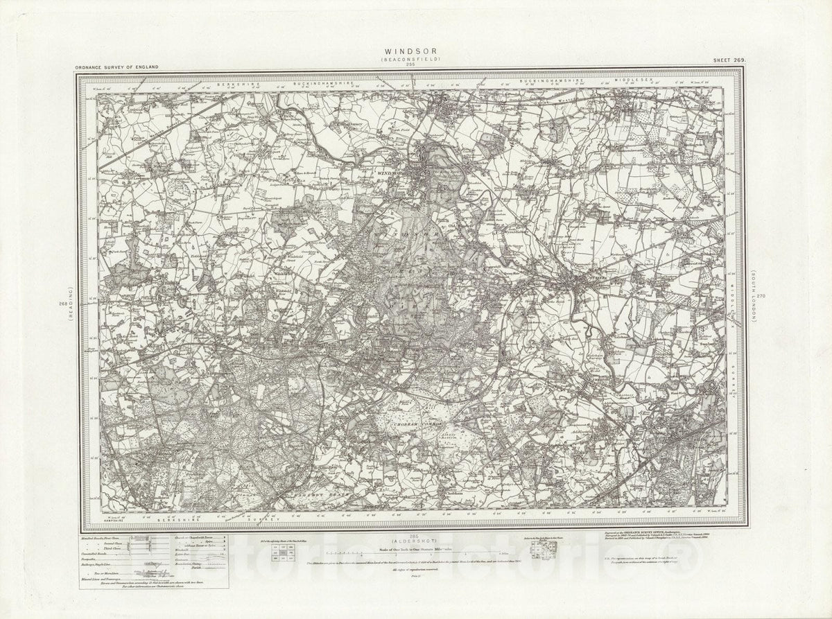 Historic Map : 269 Windsor 1896 - Vintage Wall Art