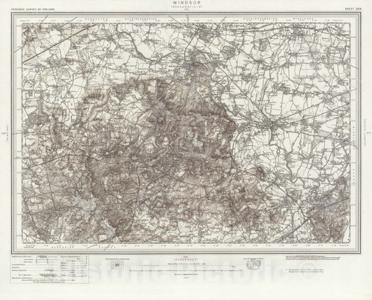 Historic Map : 269 Windsor (Hills) 1896 - Vintage Wall Art