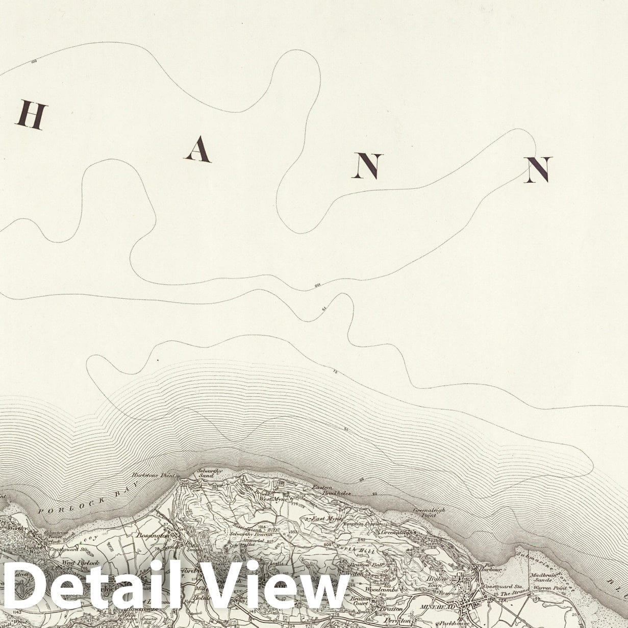 Minehead - Survey Map, 1898 - Ordnance Survey Historical Map Print