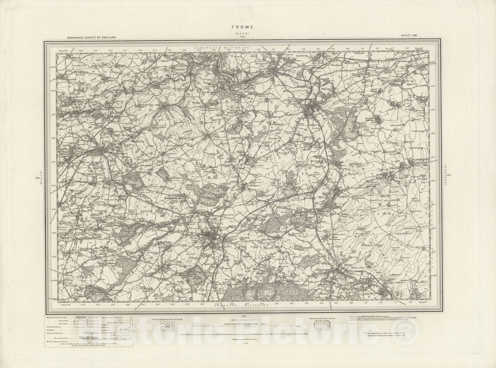 Historic Map : 281 Frome 1898 - Vintage Wall Art