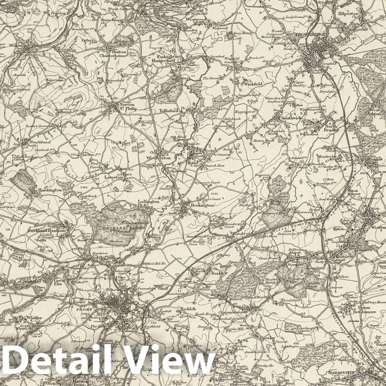 Frome - Survey Map, 1898 - Ordnance Survey England