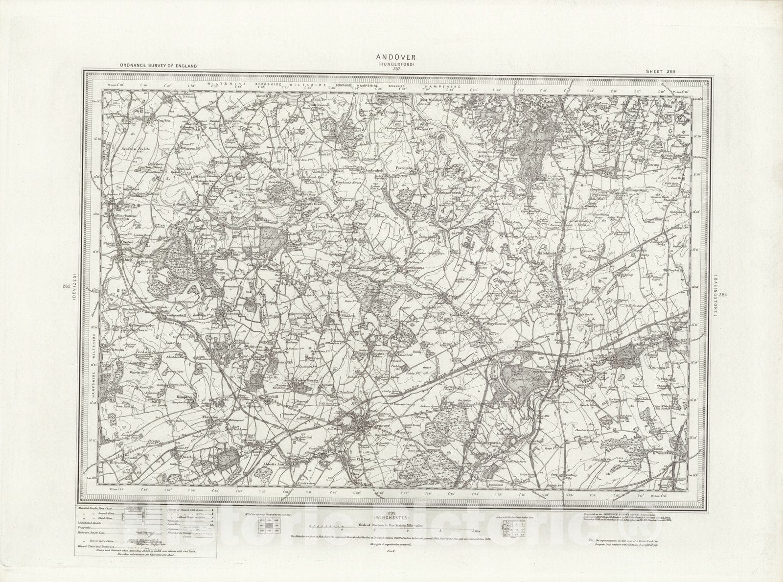 Historic Map : 283 Andover 1895 - Vintage Wall Art