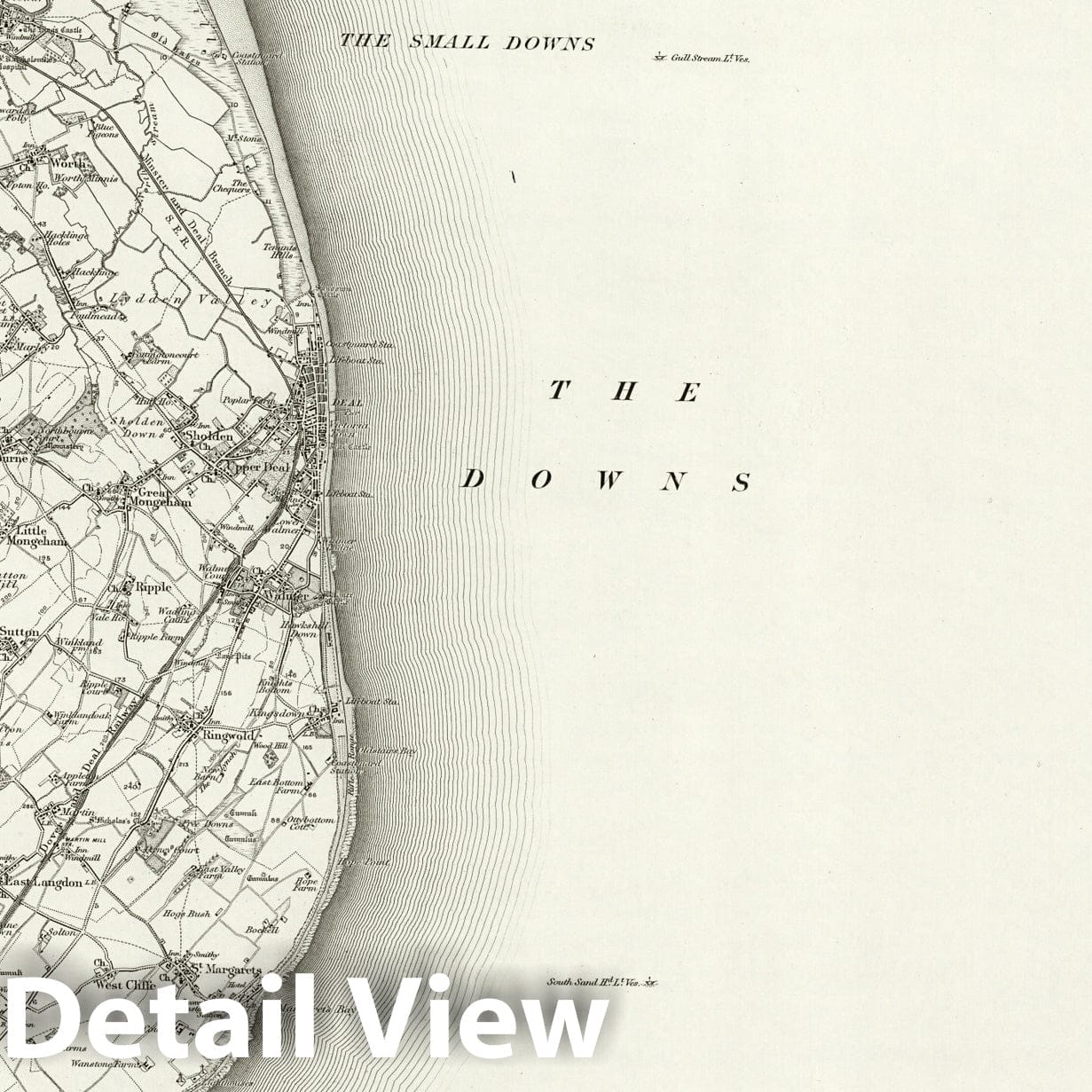 Dover - Survey Map, 1895 - Ordnance Survey England