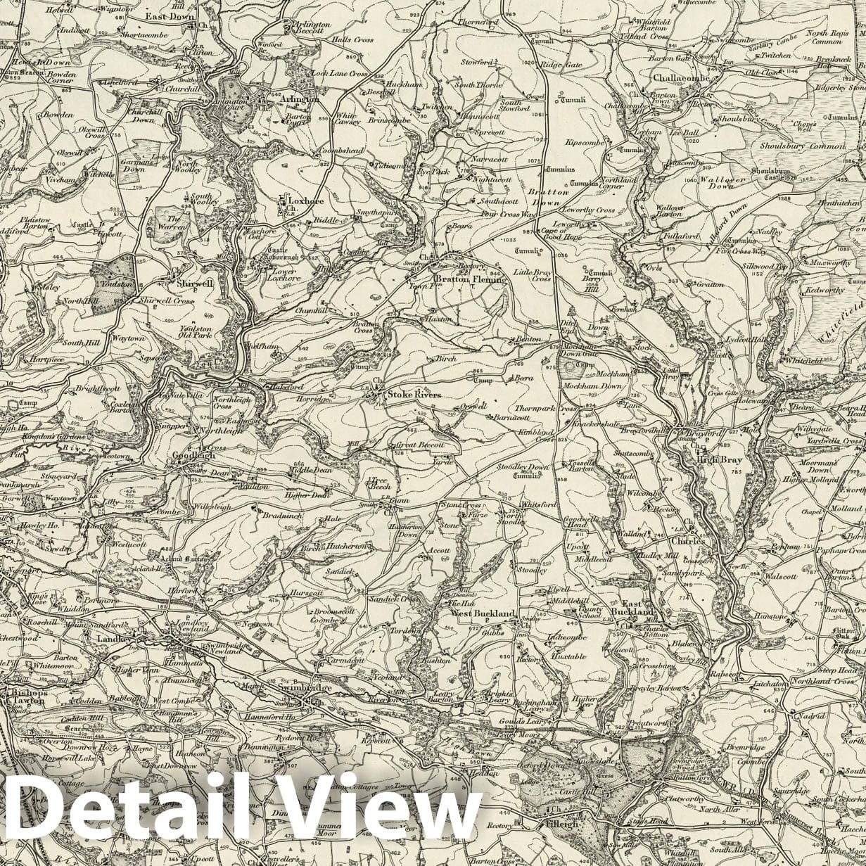 Barnstaple - Survey Map, 1898 - Ordnance Survey Historical Map Print