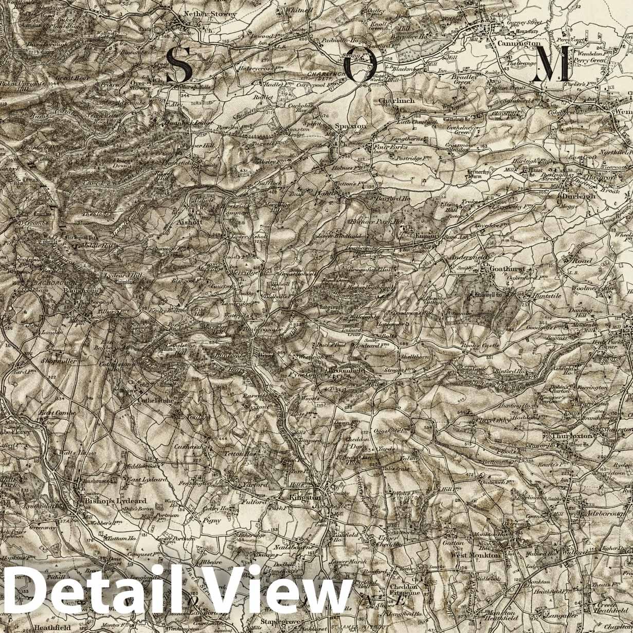 Taunton - Survey Map, 1898 - Ordnance Survey England