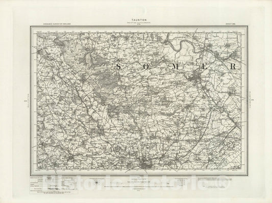 Historic Map : 295 Taunton 1898 - Vintage Wall Art