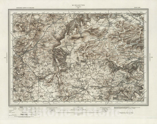 Historic Map : 297 Wincanton (Hills) 1898 - Vintage Wall Art